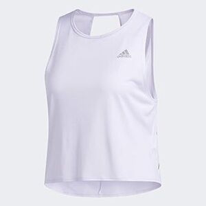 Adidas Own The Run Boxy Purple Muscle Tee Cropped